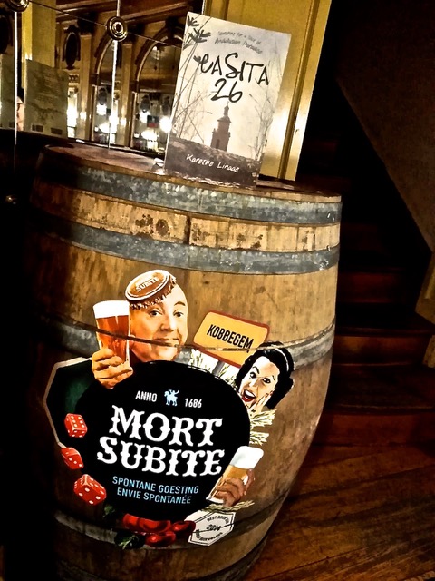 C26 goes drinking at Mort Subite (sudden death) in Brussels with Sheena